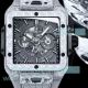 New AAA Replica Hublot Square Bang Unico Quartz Watches Gray Carbotech Quick-release Strap (7)_th.jpg